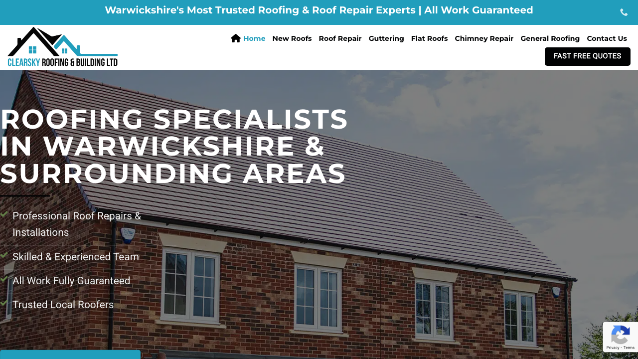 CLEARSKY ROOFING & BUILDING LTD website preview