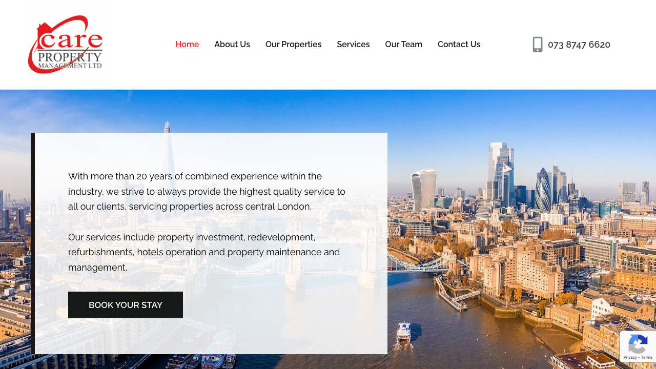 CARE PROPERTY SERVICES LIMITED website preview