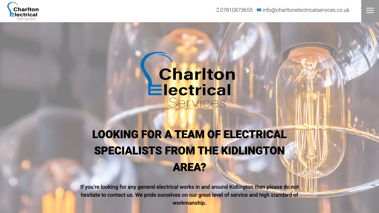 CHARLTON ELECTRICAL SERVICES LIMITED website preview
