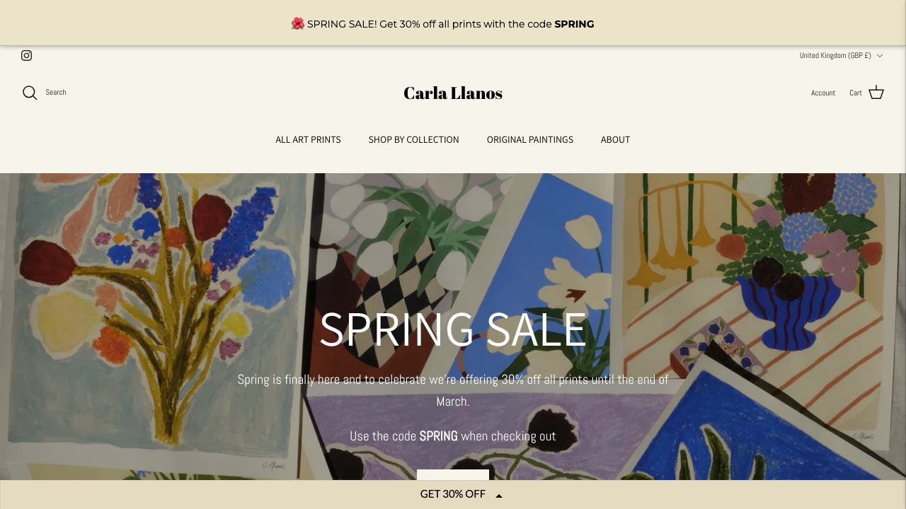 CARLA LLANOS LIMITED website preview