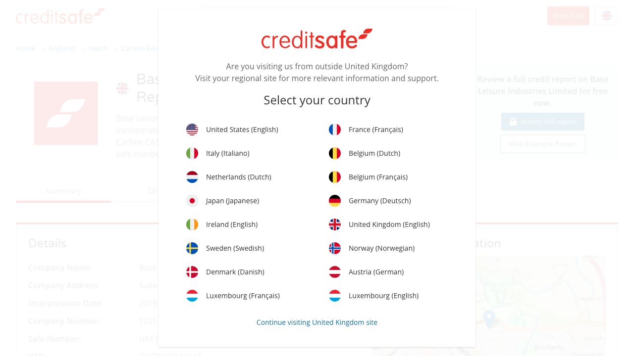 BASE LEISURE INDUSTRIES LIMITED website preview