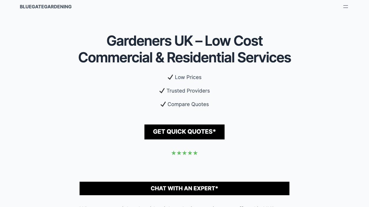 BLUE GATE GARDENING LIMITED website preview