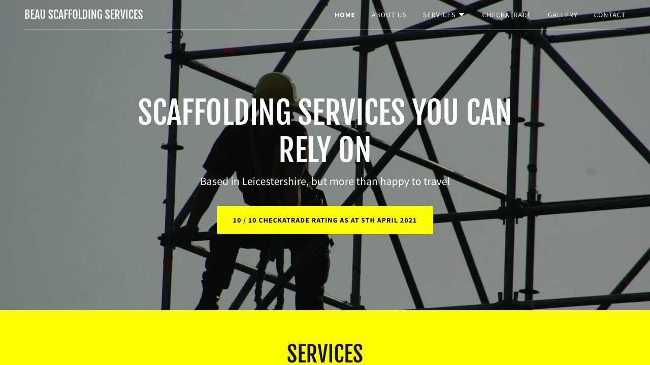 BEAU SCAFFOLDING SERVICES LTD website preview