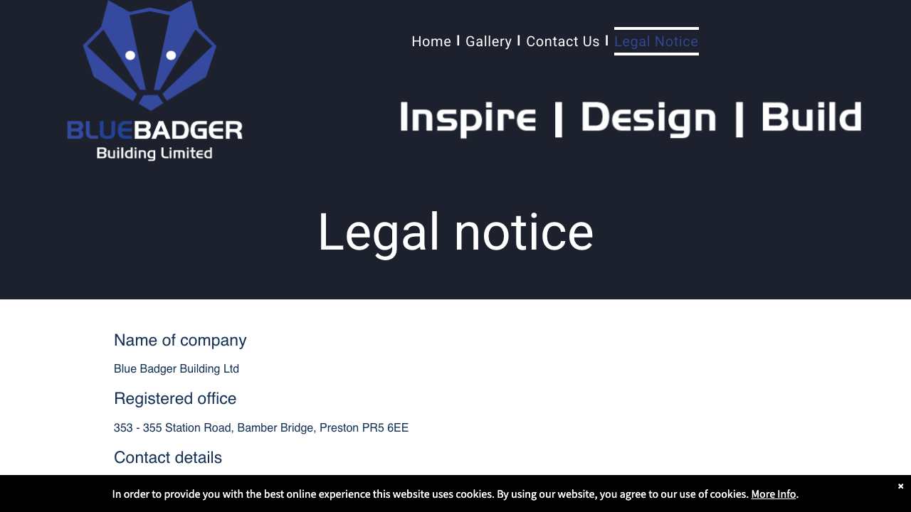 BLUE BADGER LOFTS LIMITED website preview