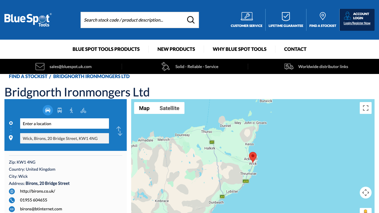 BRIDGNORTH IRONMONGERS LIMITED website preview