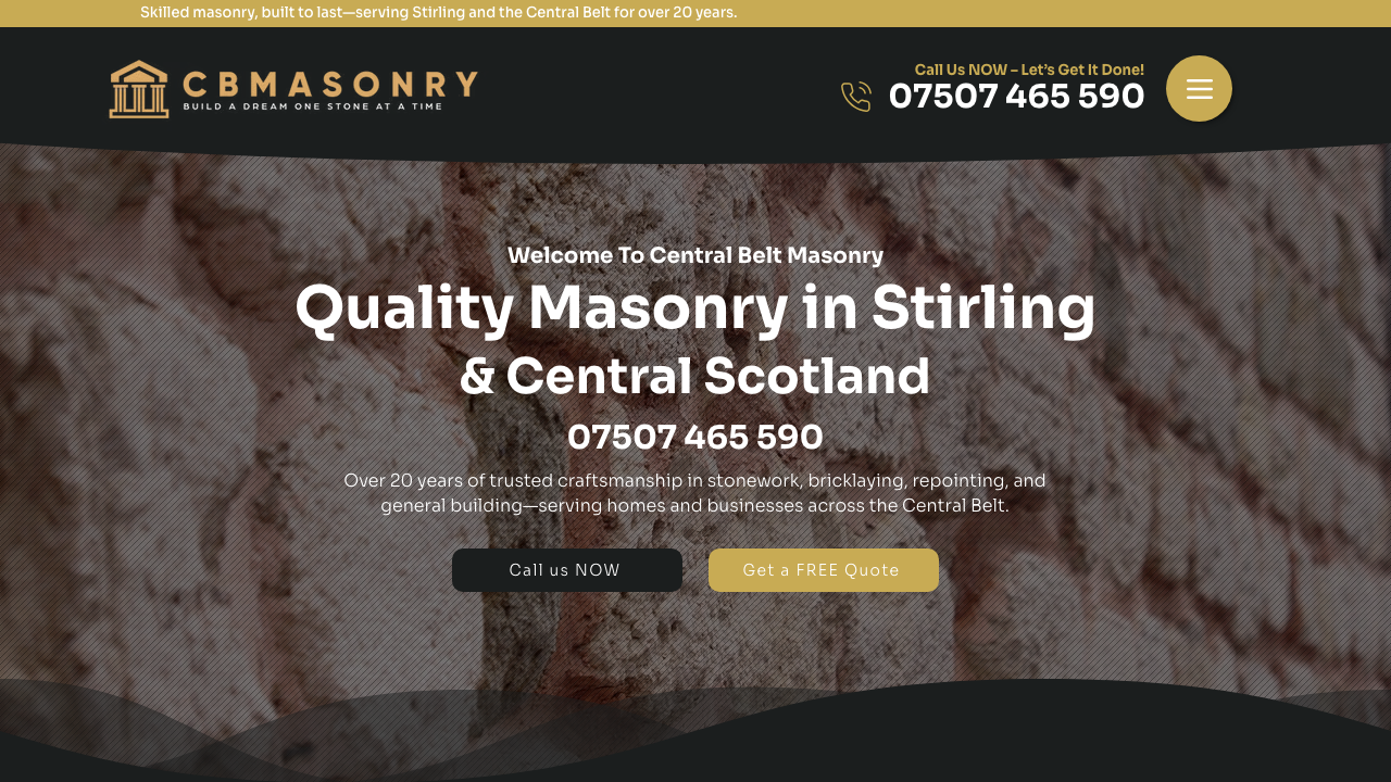 CENTRAL BELT MASONRY LTD website preview
