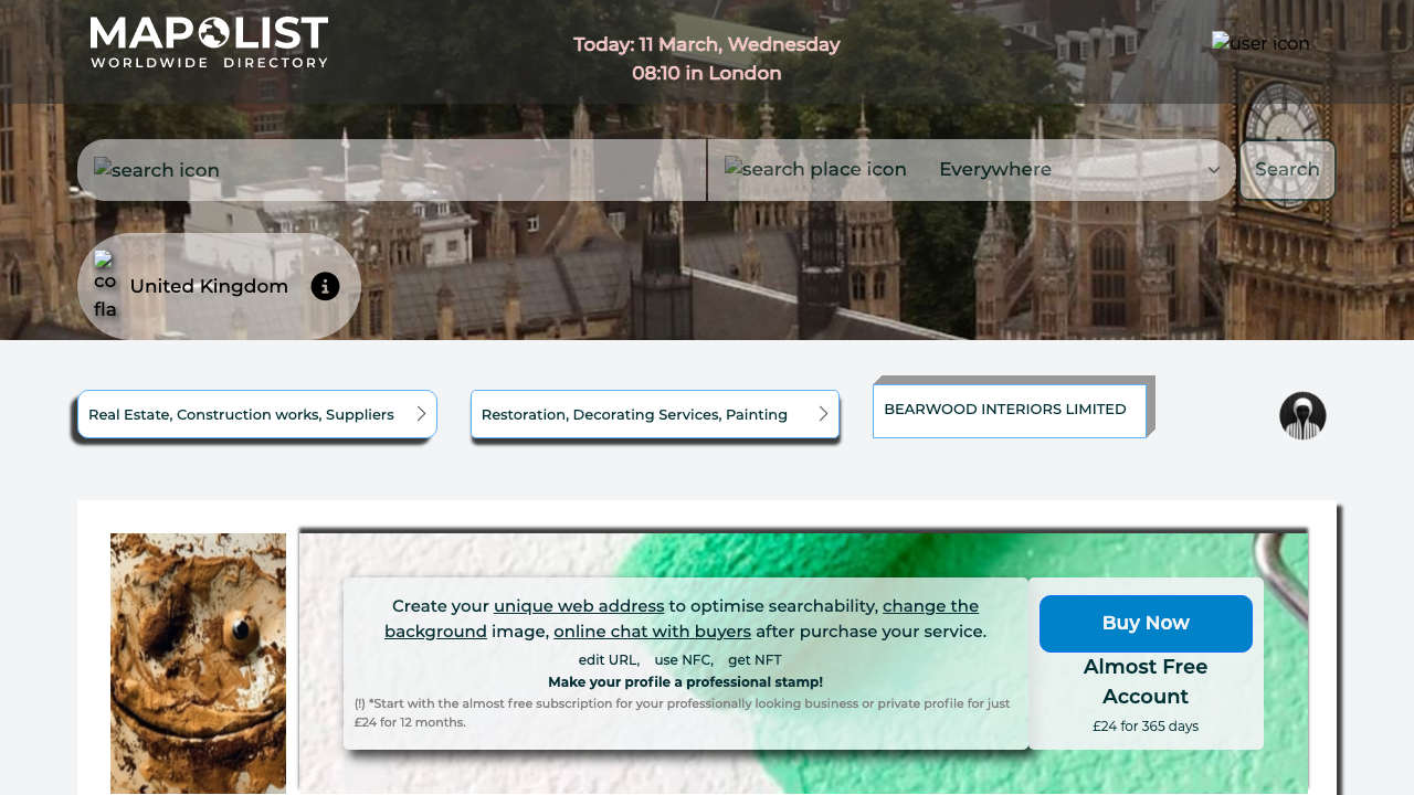 BEARWOOD INTERIORS LIMITED website preview
