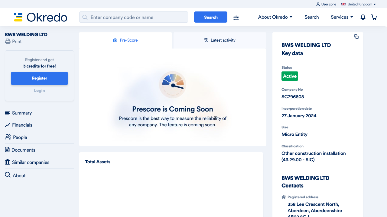 BWS WELDING LTD website preview