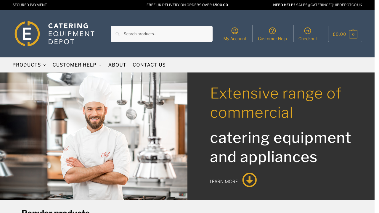 CATERING EQUIPMENT DEPOT LTD website preview