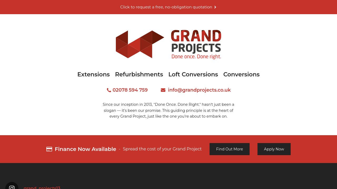 GRAND PROJECTS CONTRACTORS LTD website preview