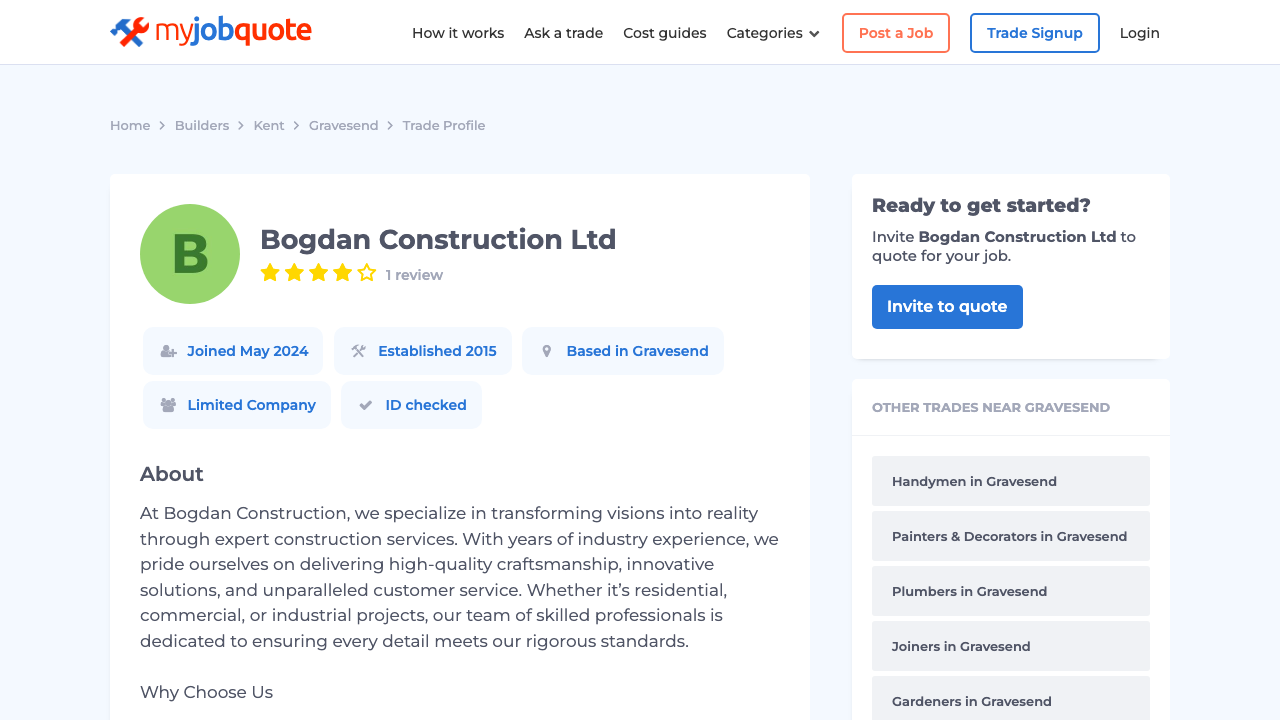 BOGDAN CONSTRUCTION LTD website preview