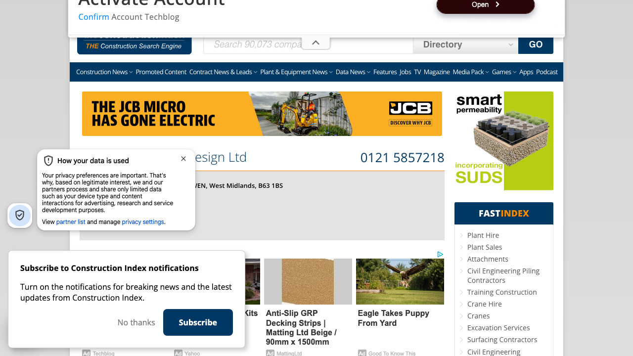 CEILING & PARTITION DESIGN LIMITED website preview