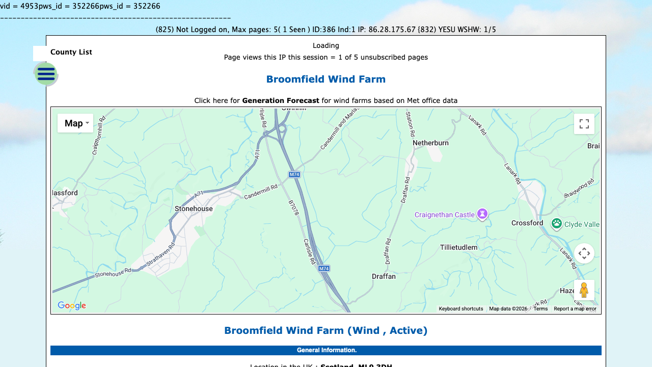 BROOMFIELD WIND LTD website preview