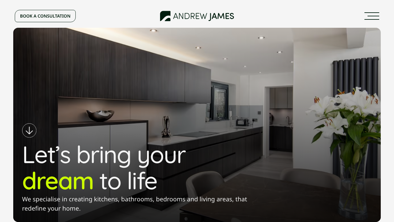 ANDREW JAMES KITCHENS AND BEDROOMS LTD website preview