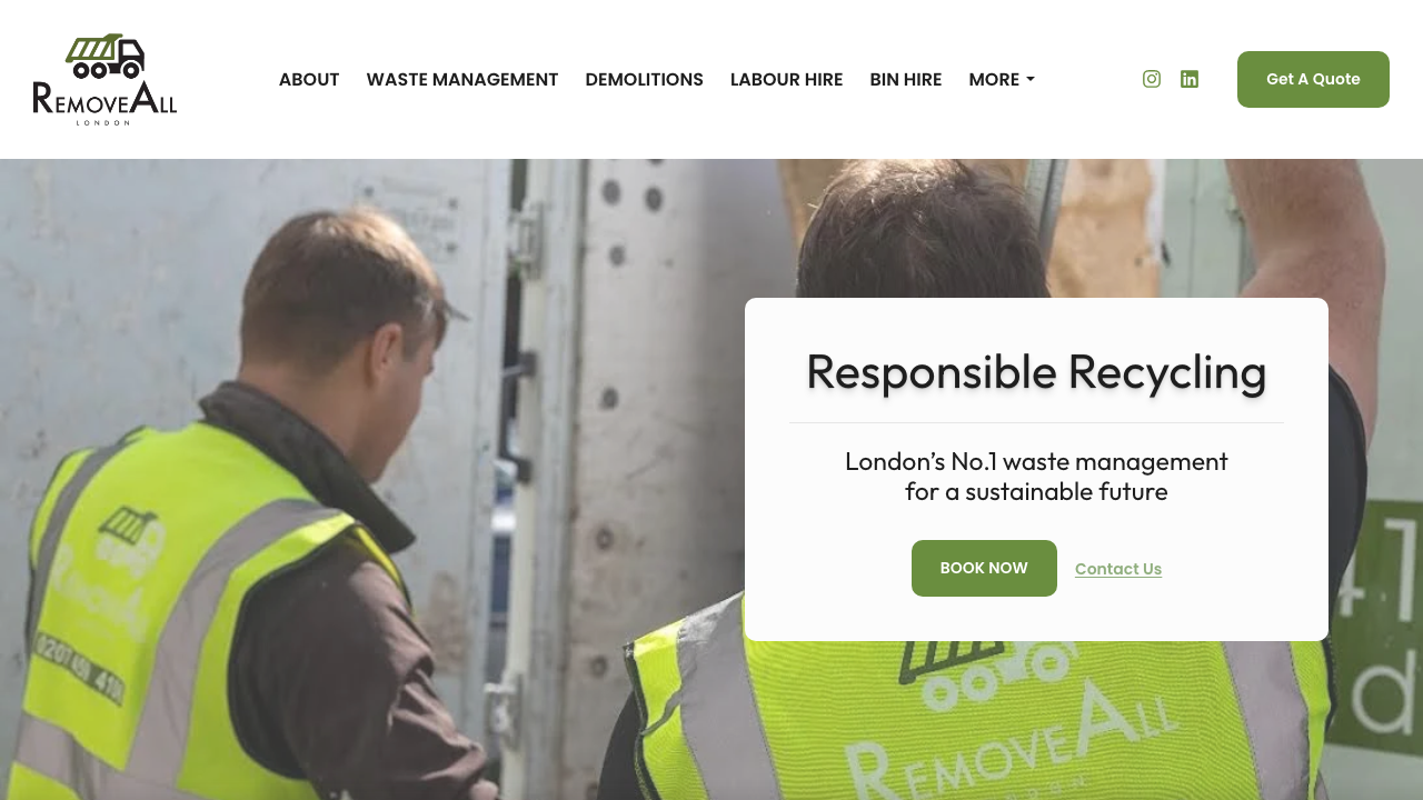 100 TRASH LIMITED website preview