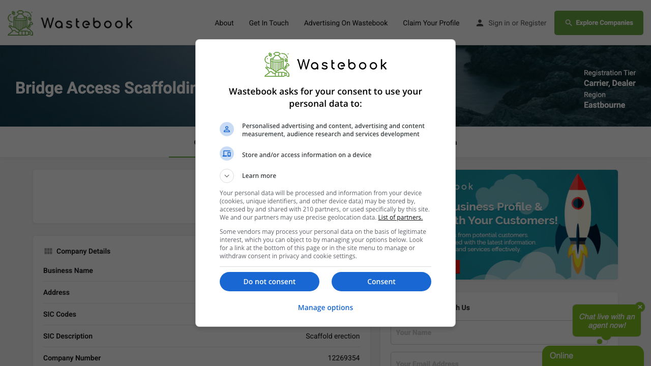 BRIDGE ACCESS SCAFFOLDING LTD website preview