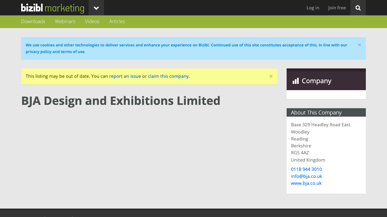 BJA CREATIVE DESIGN LIMITED website preview