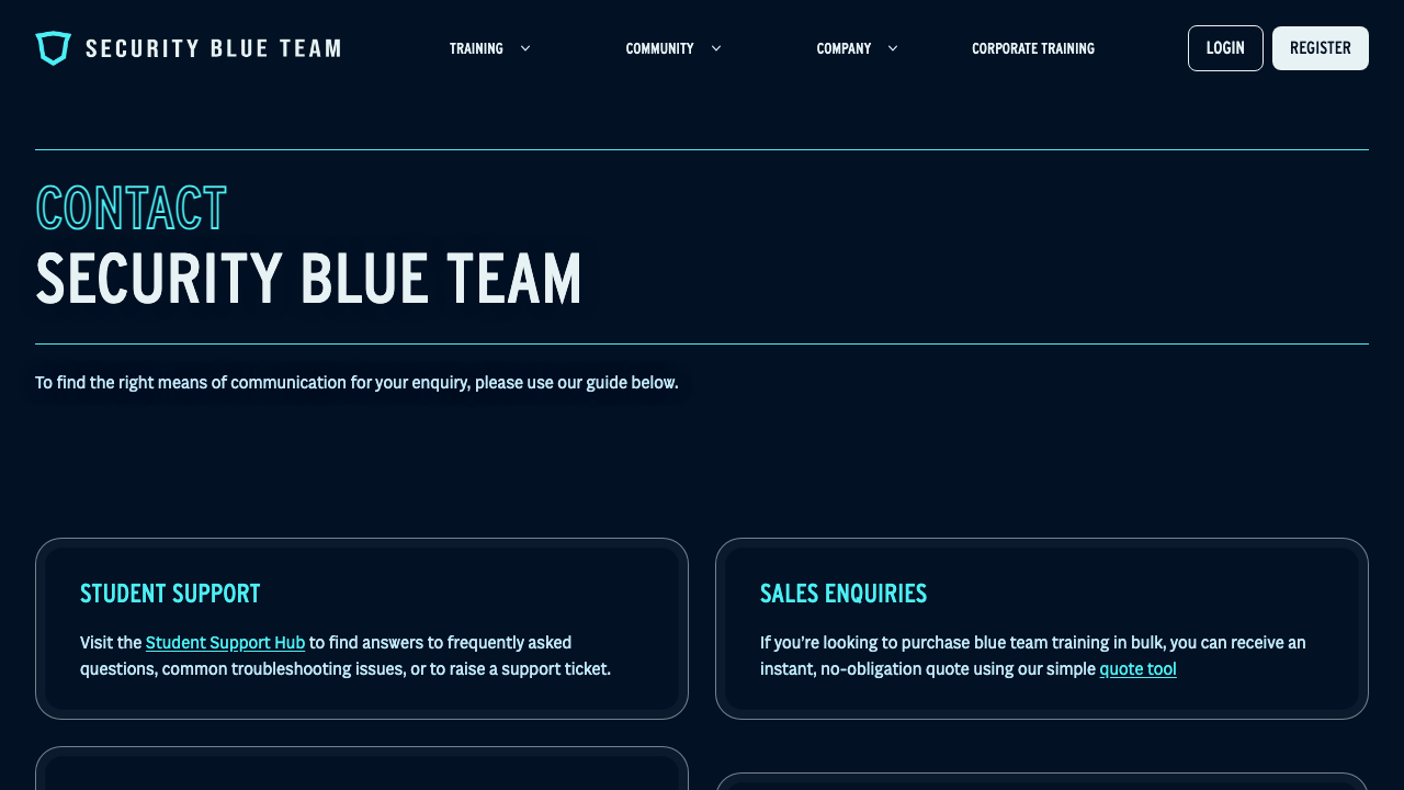 BLUETEAM LTD website preview