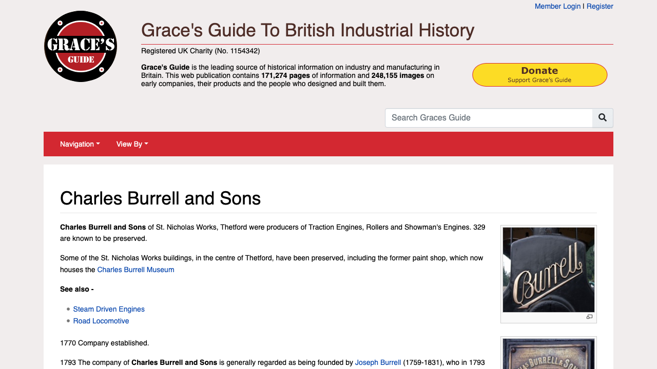 CHARLES BURRELL & SONS (ENGINEERS THETFORD) LTD website preview