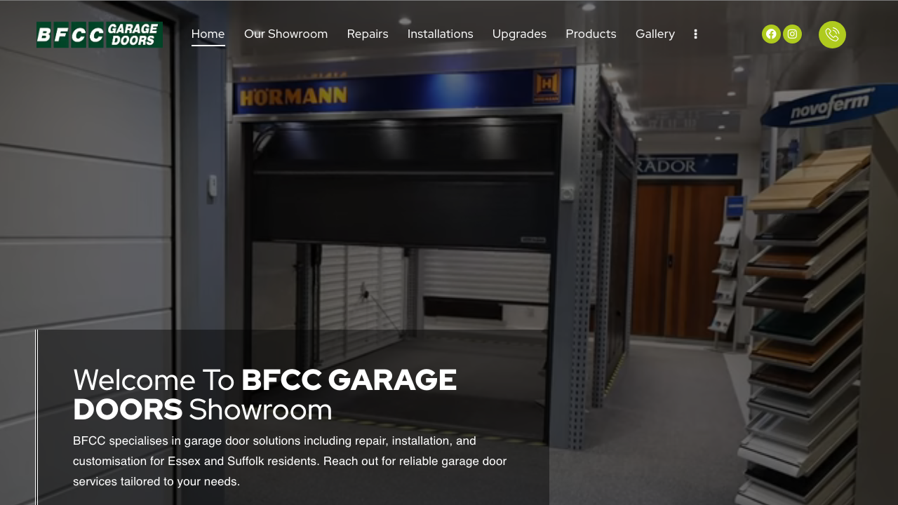 BFCC GARAGE DOORS LTD website preview