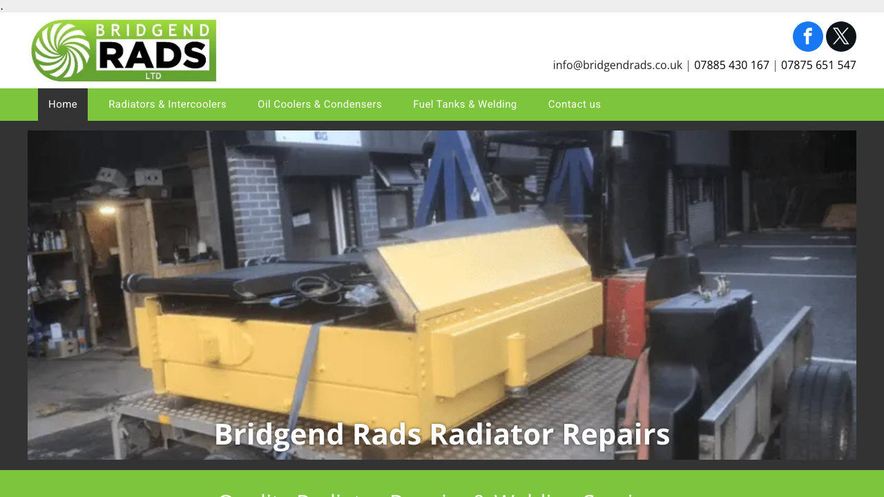 BRIDGEND RADS LTD website preview