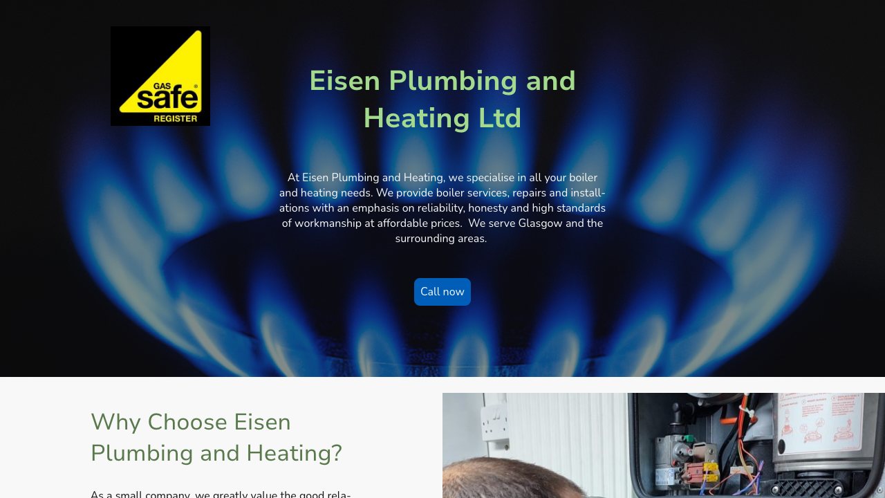 EISEN PLUMBING AND HEATING LTD website preview