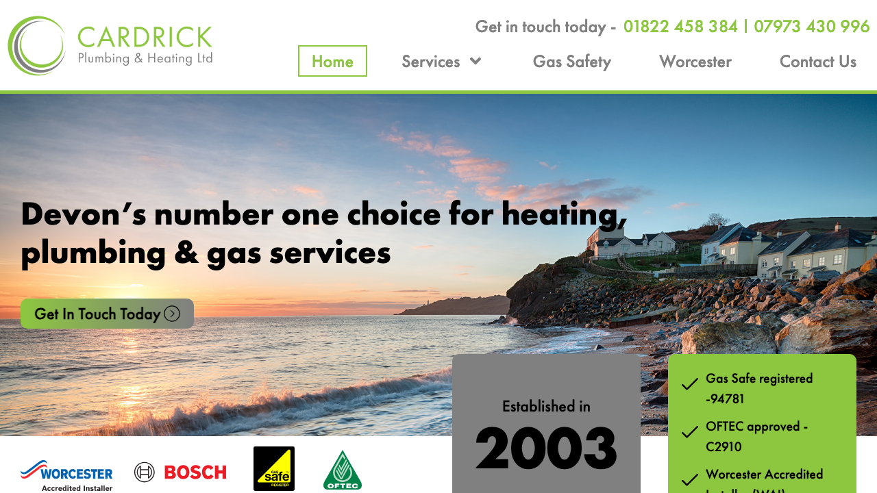 CARDRICK PLUMBING AND HEATING LTD website preview