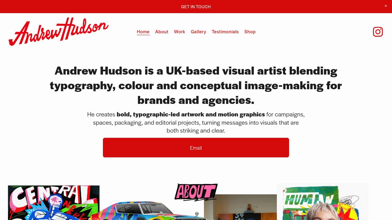 ANDREW HUDSON STUDIO LTD website preview