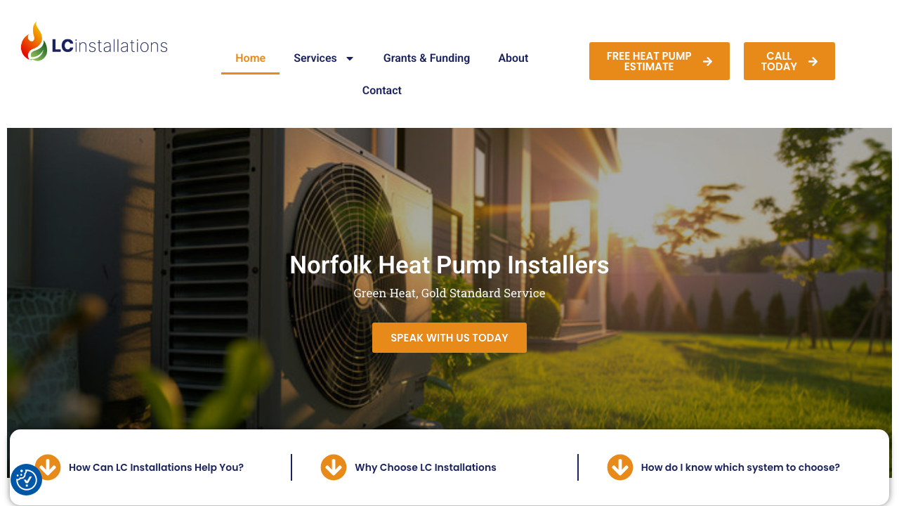 CALIBRE INSTALLATIONS NORFOLK LTD website preview