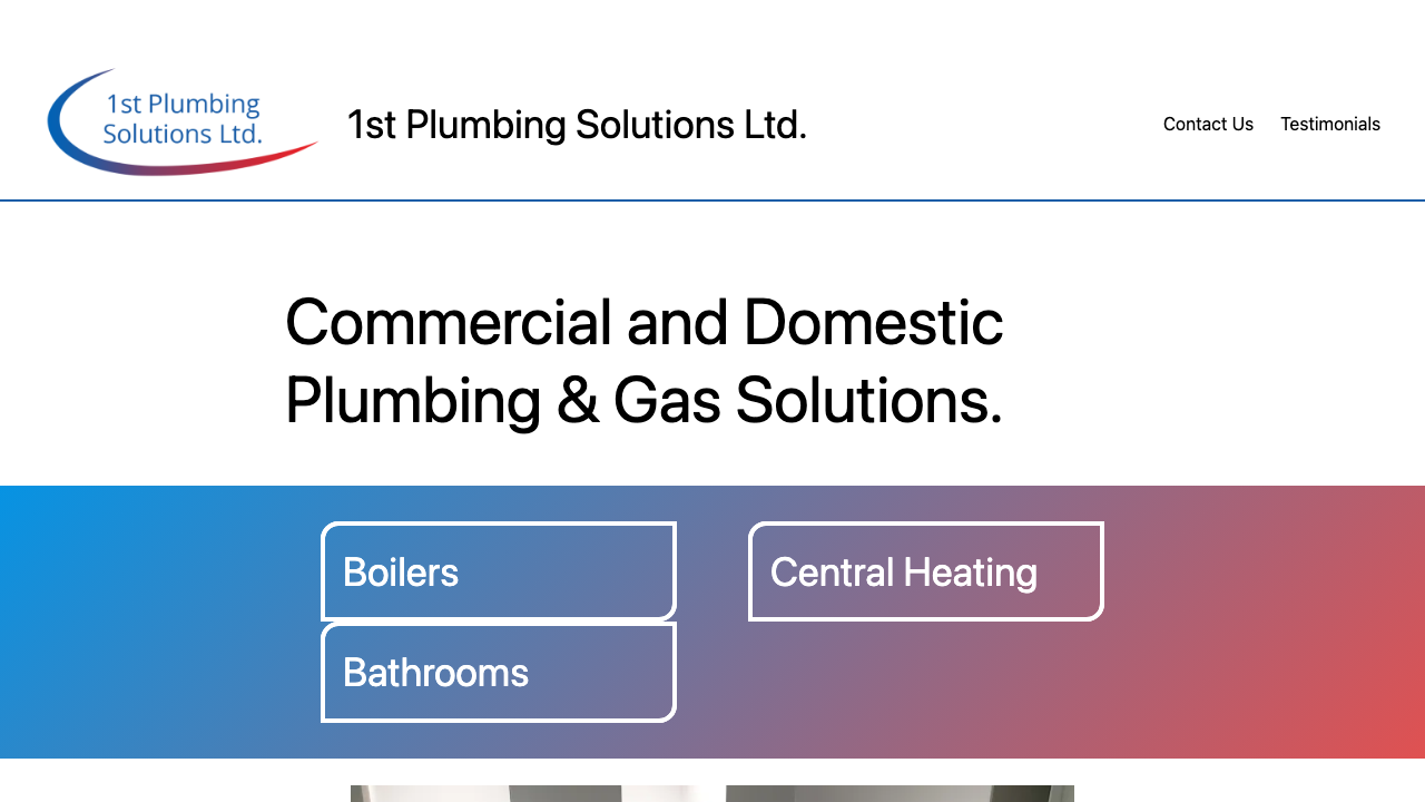 1ST PLUMBING SOLUTIONS LTD website preview