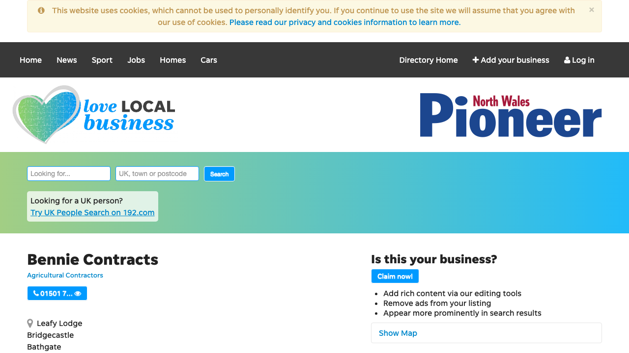 BENNIE CONTRACTS LTD website preview