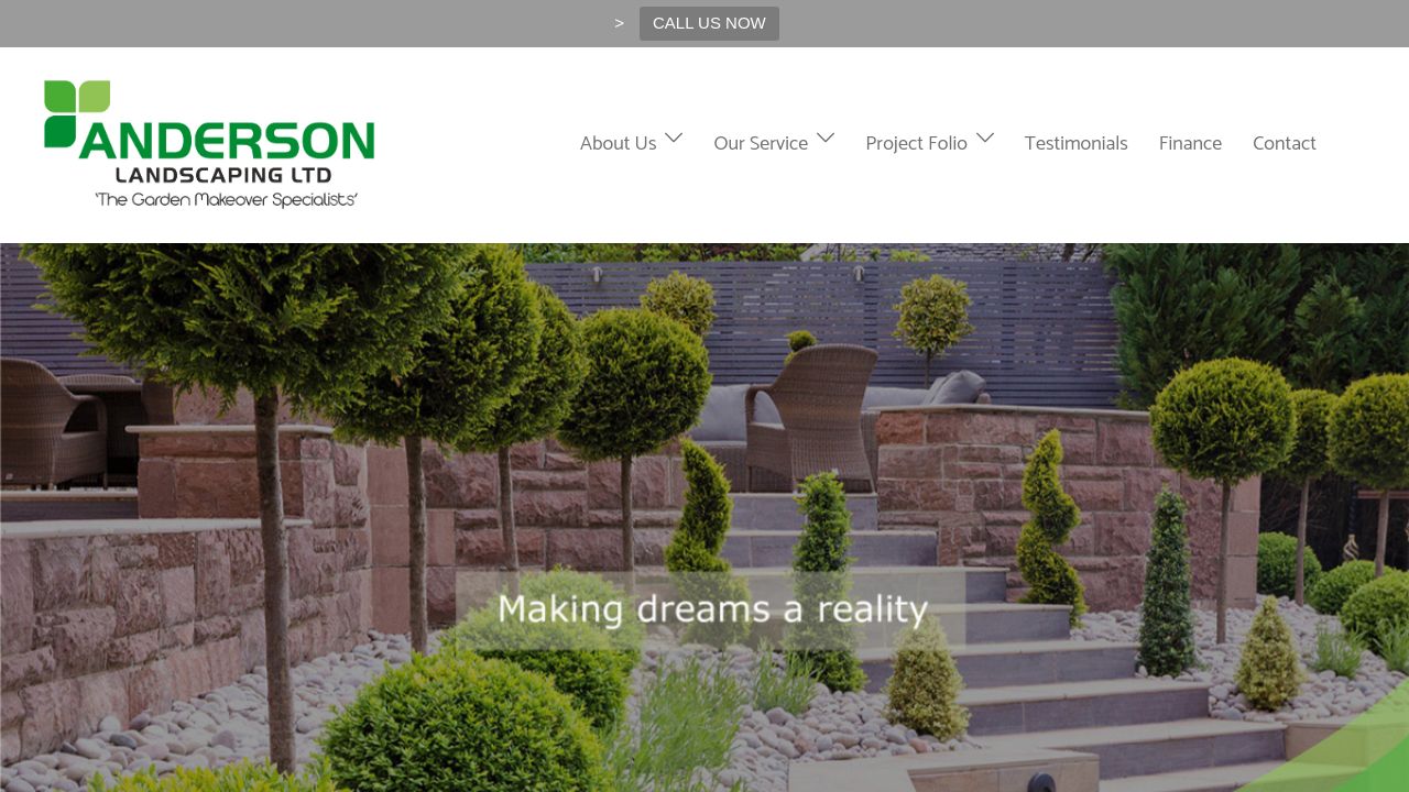 ANDERSON'S GARDENS LTD website preview