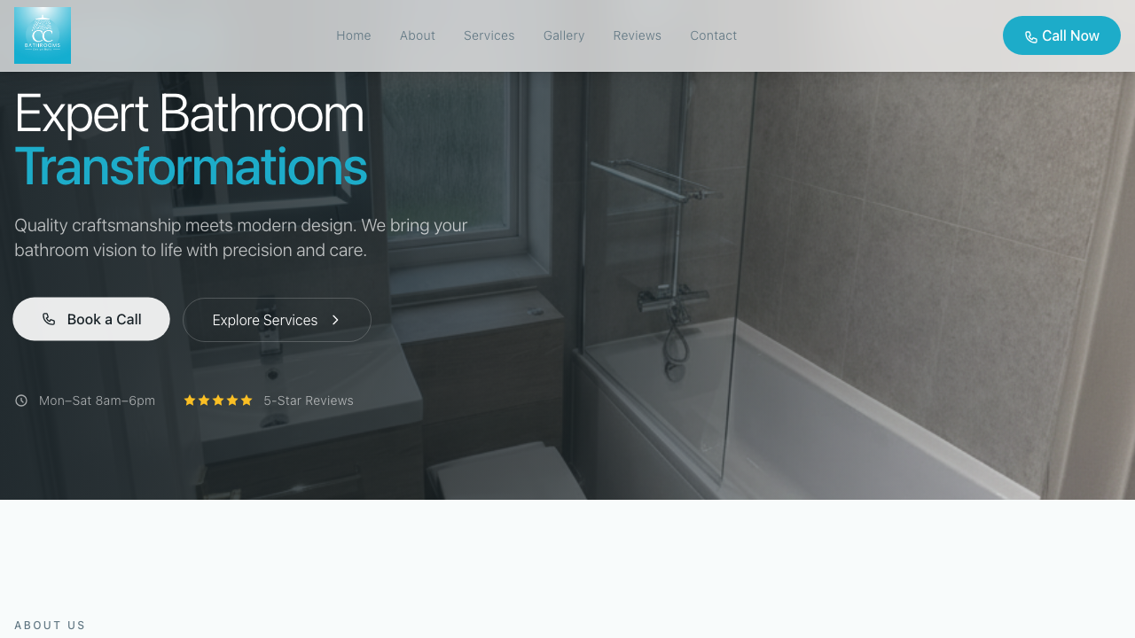 CC BATHROOMS LTD website preview