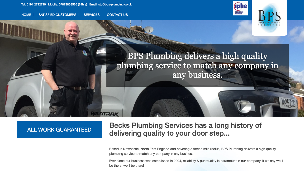BPS PLUMBING SERVICES LTD website preview