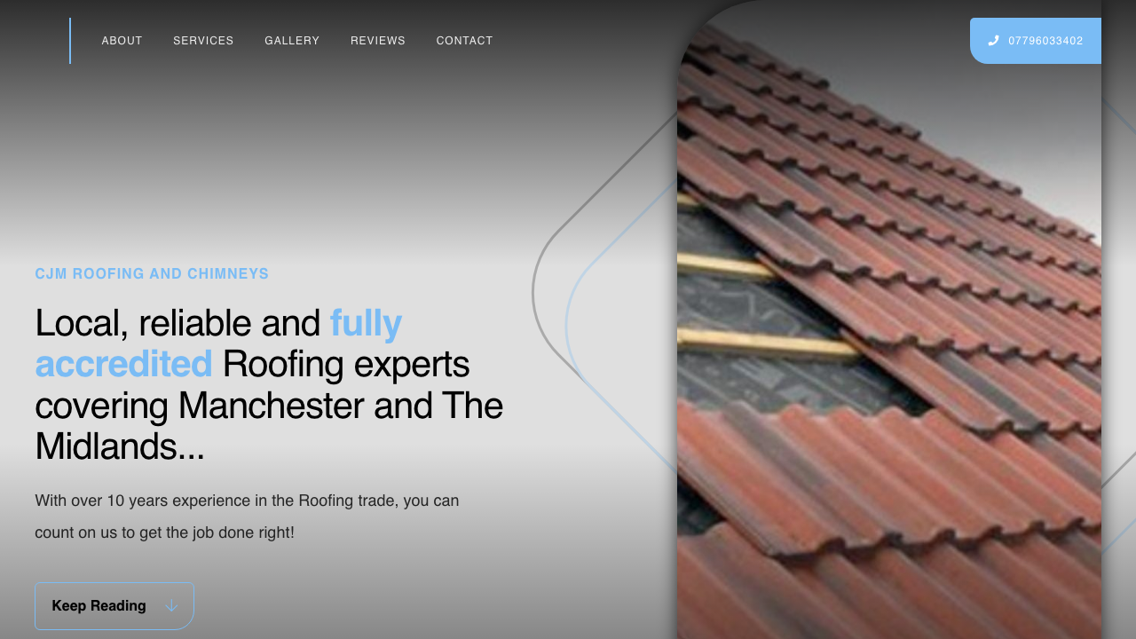 CJM ROOFING & CHIMNEYS LTD website preview
