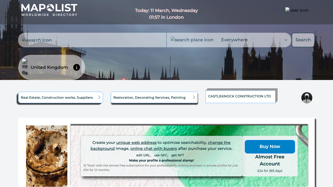 CASTLEKNOCK CONSTRUCTION LTD website preview