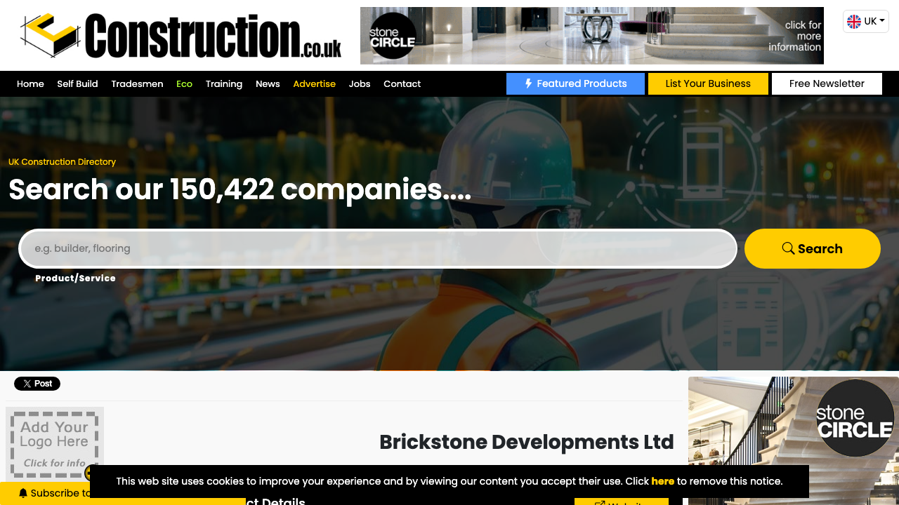BRICKSTONE DEVELOPMENTS LTD website preview