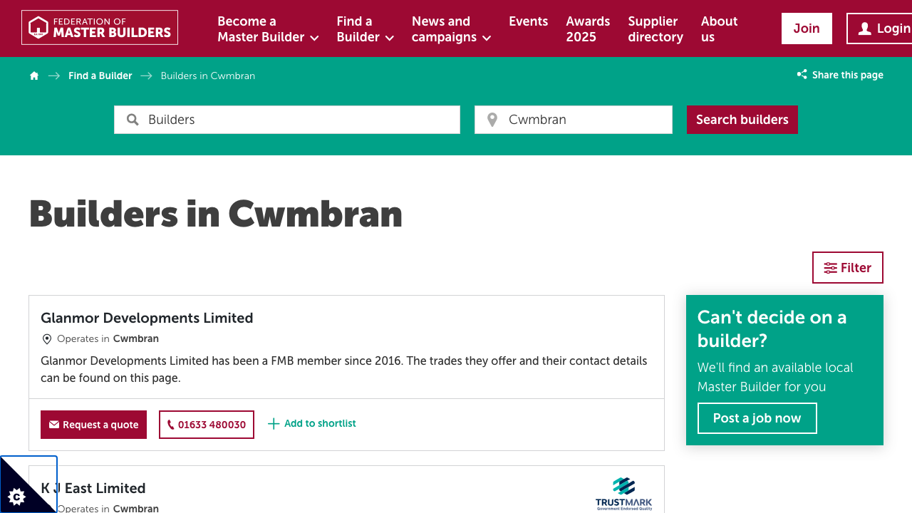 CBUILDR LIMITED website preview
