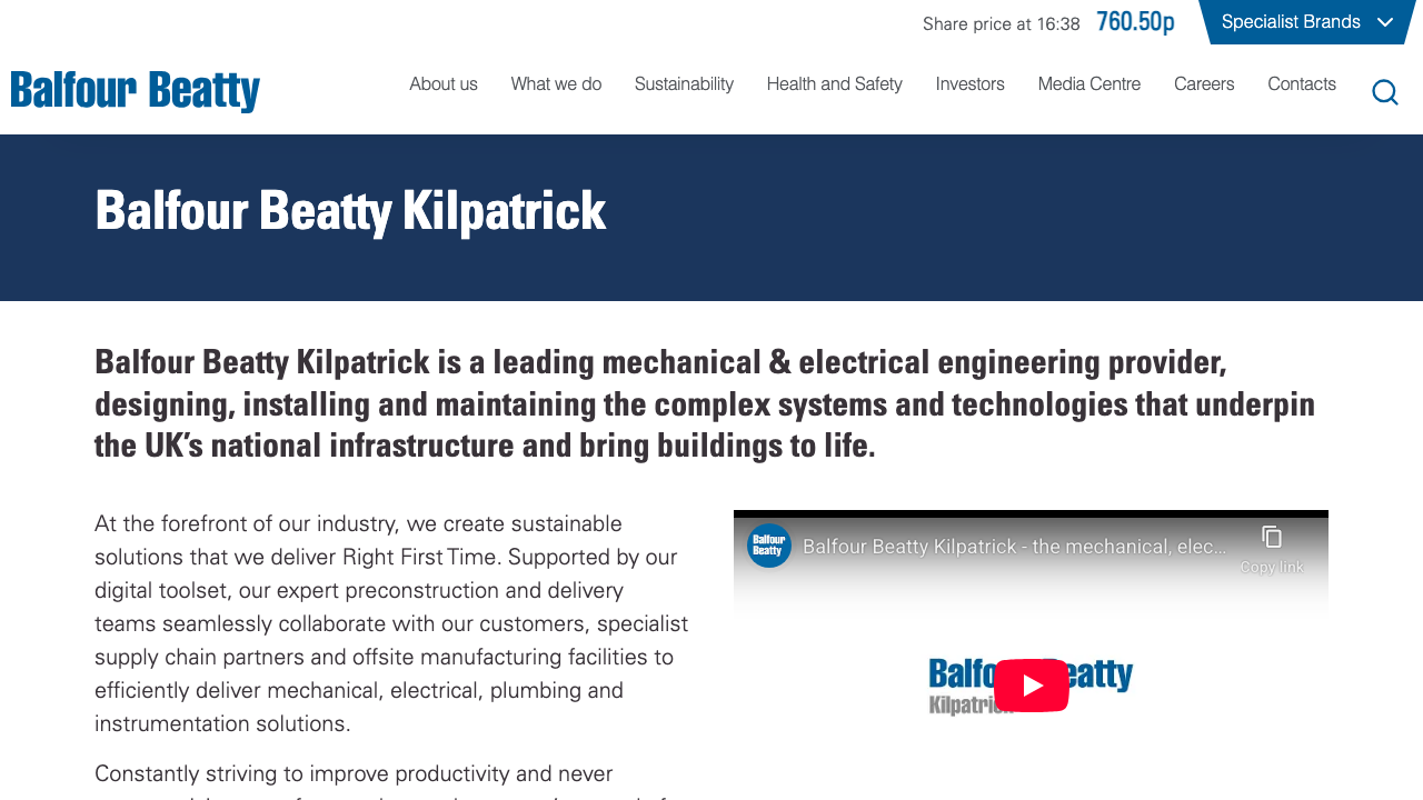 BALFOUR KILPATRICK LIMITED website preview