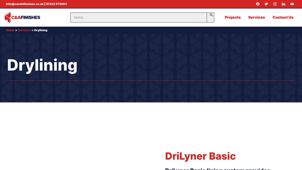 C&A DRYWALL LTD website preview