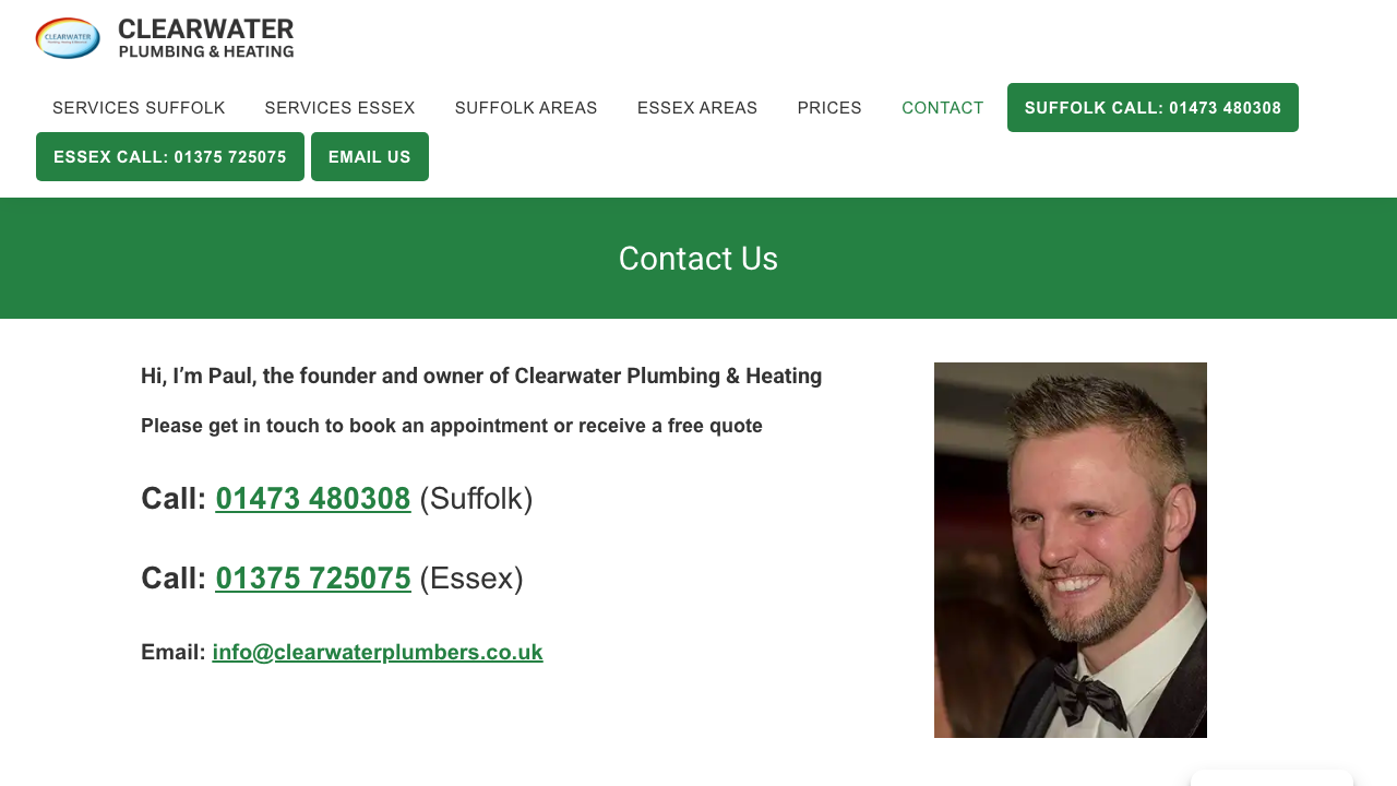 CLEARWATER PLUMBING & HEATING LIMITED website preview