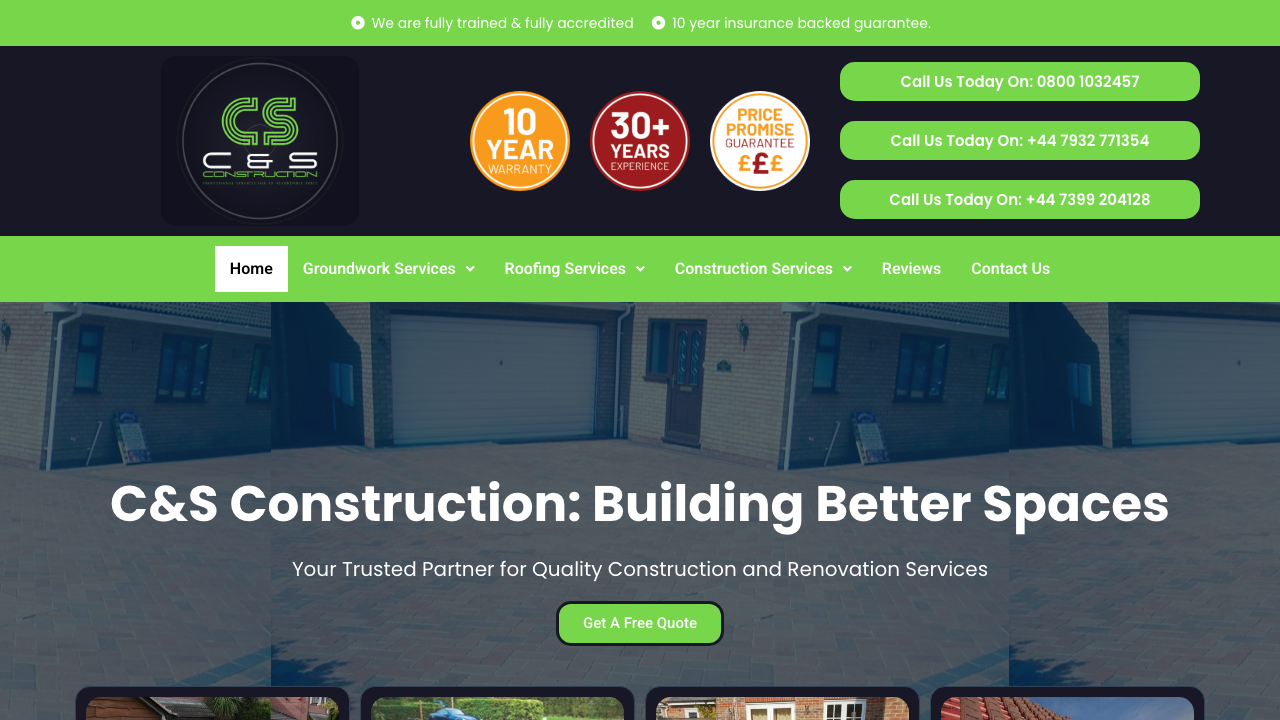 C&S PROPERTY SERVICES AND CONSTRUCTION LTD website preview