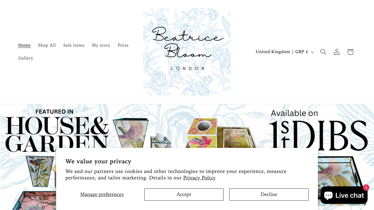BEATRICE BLOOM LONDON LTD website preview