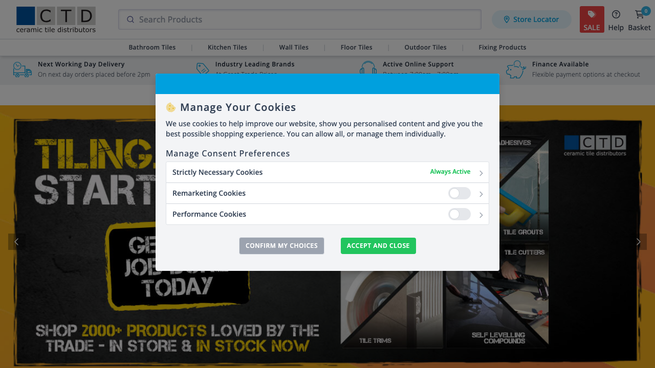 C.T TILING LTD website preview