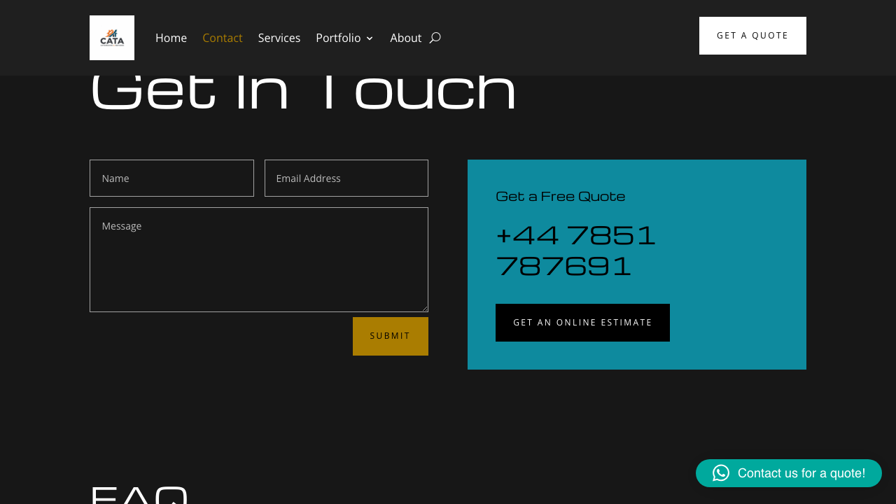 CATA CONSTRUCTION LTD website preview