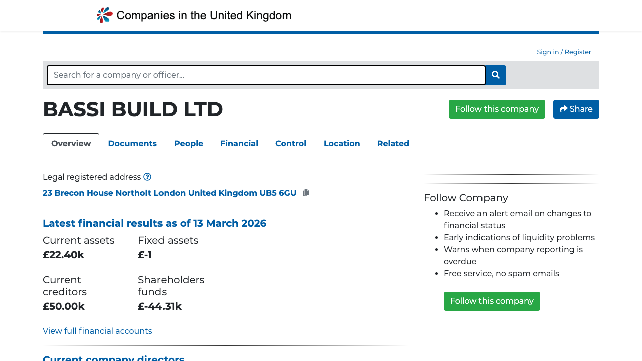 BASSI BUILD SERVICES LTD website preview