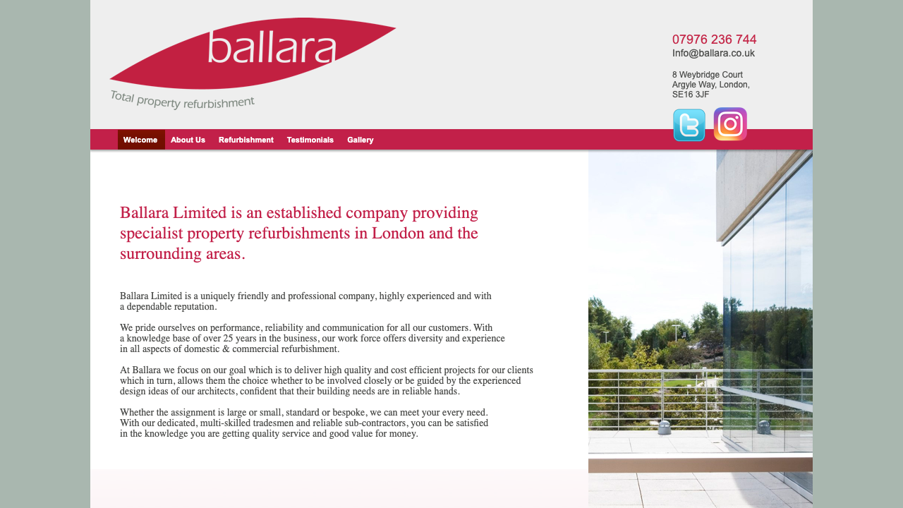 BALLARA LIMITED website preview