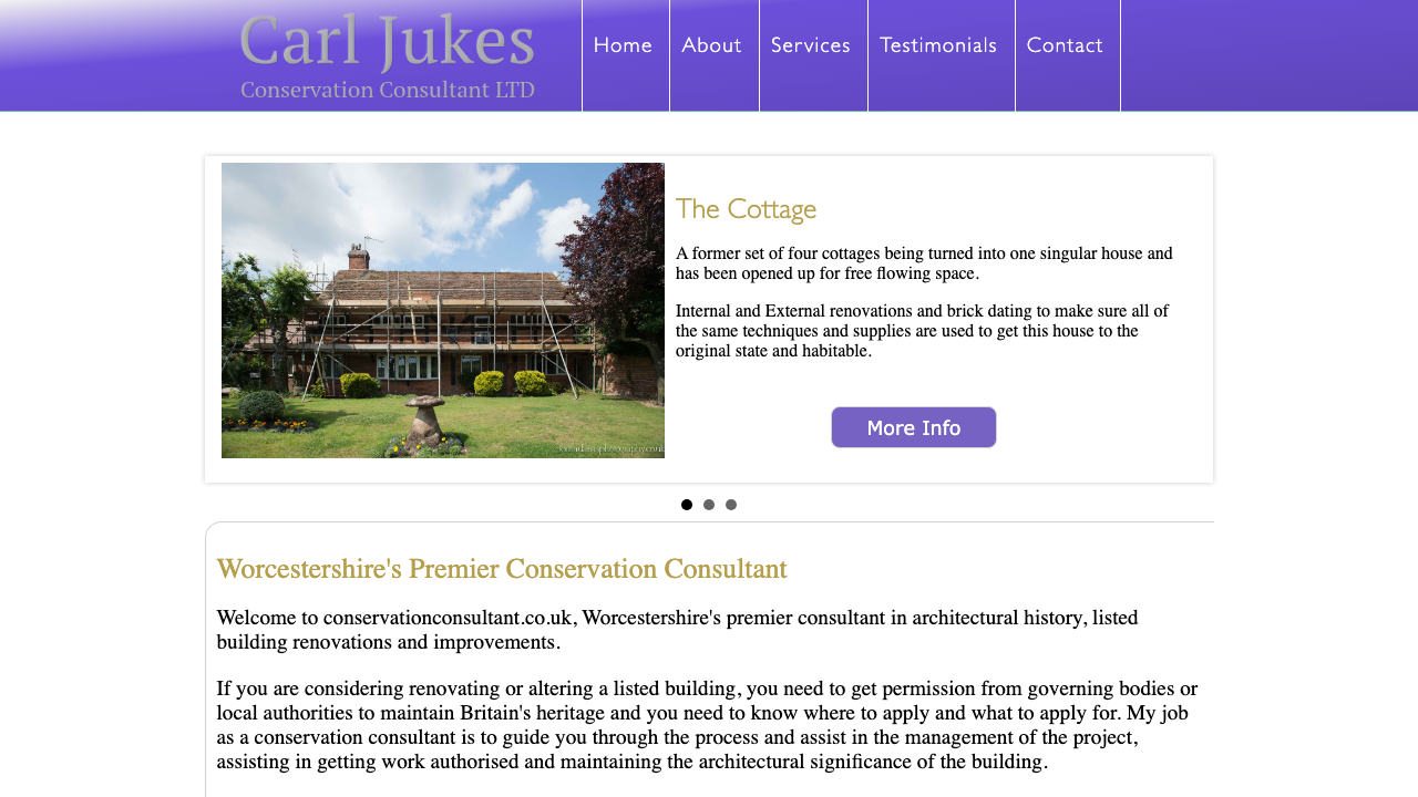 CARL JUKES CONSERVATION CONSULTANT LIMITED website preview