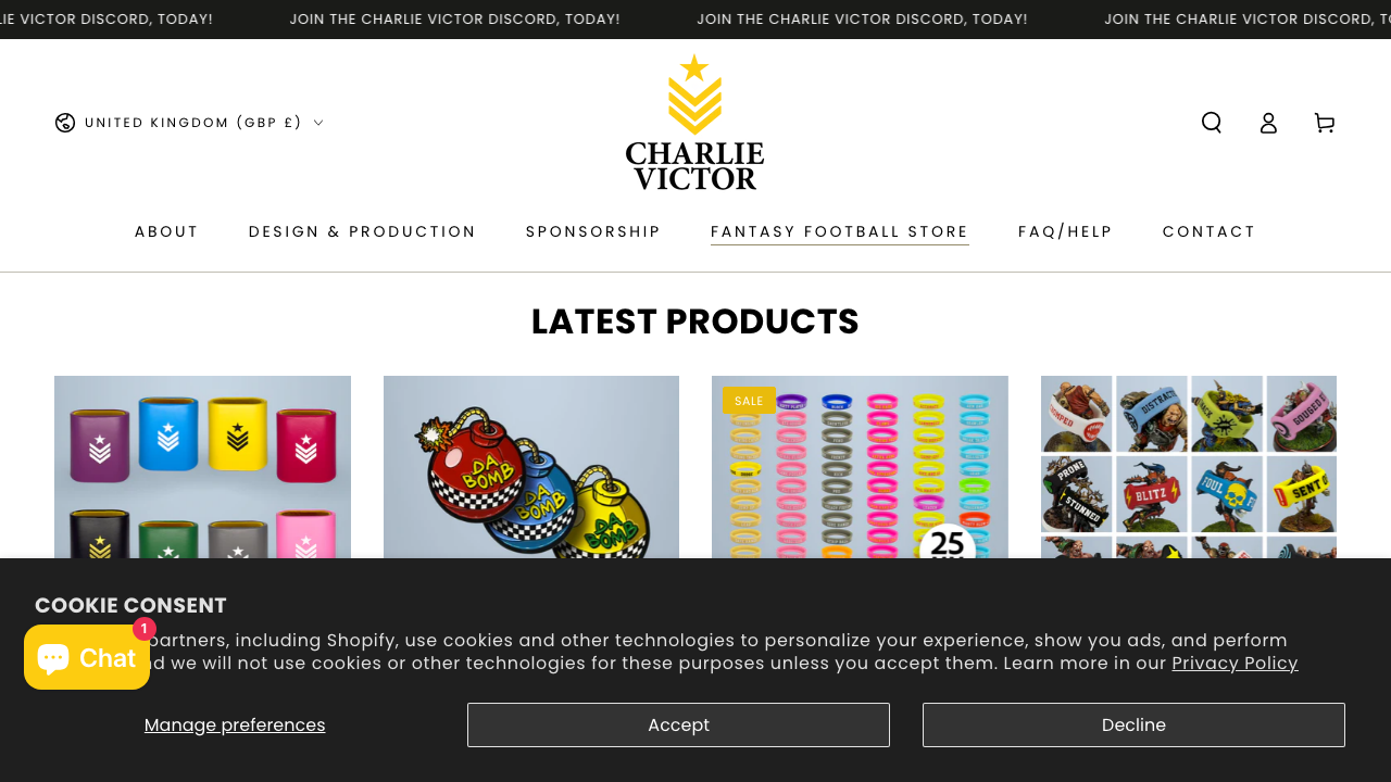 CHARLIE VICTOR PRODUCTS LTD website preview