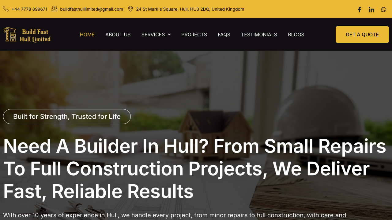 BUILDFAST HULL LIMITED website preview